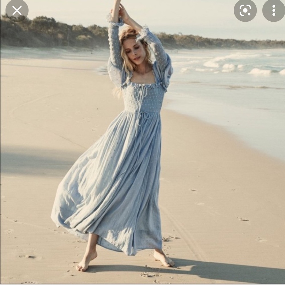 Doen Bijou Dress French Blue Medium, NWT
